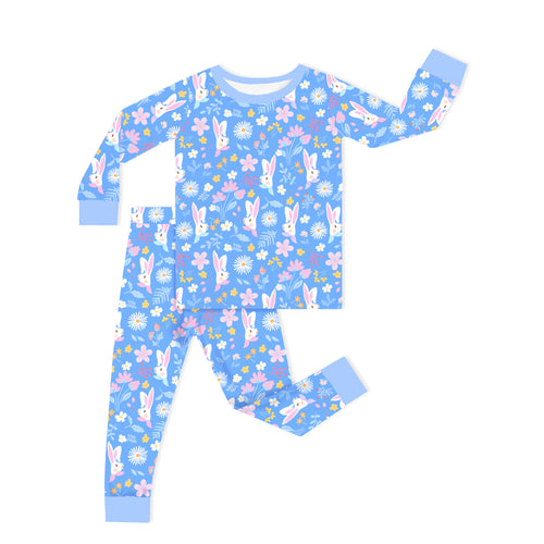 Garden Bunny Blossom Kids Bamboo Two-Piece Pajama Set
