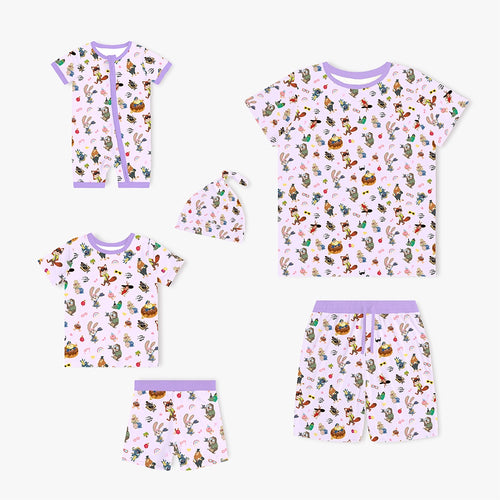 Crazy Zoo Dad&Me Bamboo Family Short Matching Pajamas