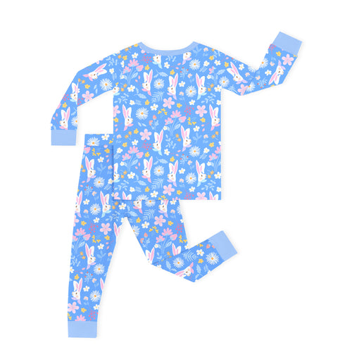 Garden Bunny Blossom Kids Bamboo Two-Piece Pajama Set