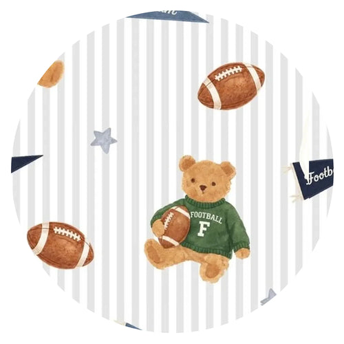 Touchdown Varsity Bears Bamboo Zipper Romper Pajamas