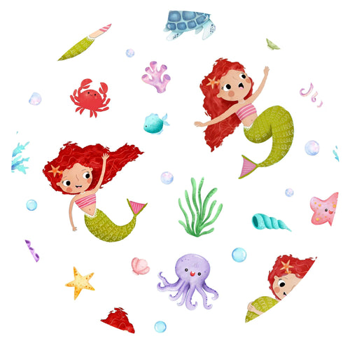 Little Mermaid Ocean Dreams and Sea Friends Purple Short Bamboo Zippy Baby Romper