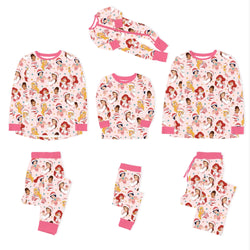 Christmas Pink Princess Bamboo Family Matching Pajamas