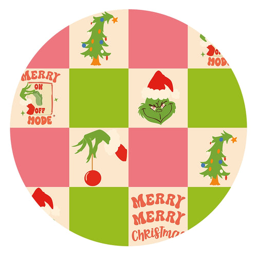 Christmas Gift Green Face Baby Bamboo Zipper Romper Pajamas