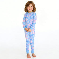 Spring Petal Party Kids Bamboo Two-Piece Pajama Set
