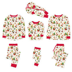 Christmas Golden Hair Girl Bamboo Family Matching Pajamas