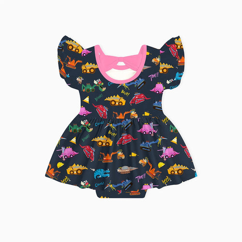 Dinosaur Digger Mom&Me Bamboo Family Short Matching Pajamas