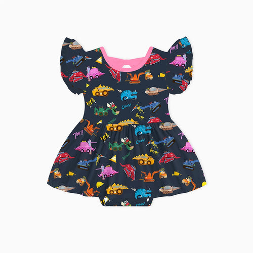 Dinosaur Digger Mom&Me Bamboo Family Short Matching Pajamas