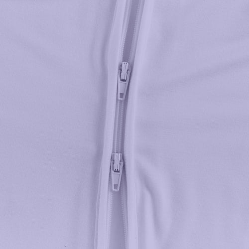 Soft Lavender Solid Bamboo Zipper Romper Pajamas