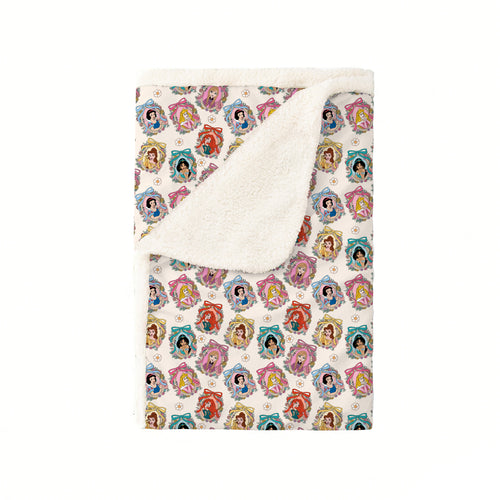 Pink Princess Royal Bow Bamboo Blanket
