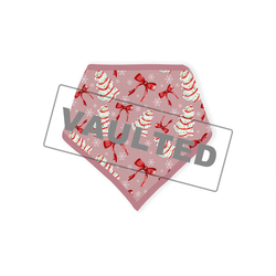 Christmas Pink Tree Cakes and Bows Bamboo Baby Bib