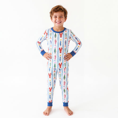Coastal Catch Kids Bamboo Two-Piece Pajama Set