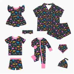 Dinosaur Digger Mom&Me Bamboo Family Short Matching Pajamas