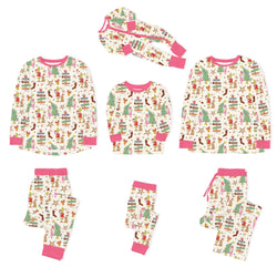 Christmas Green Face Wonderland Bamboo Family Matching Pajamas