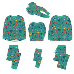 Bear's & Mother's Bear Purple Bamboo Family مطابقة البيجامات