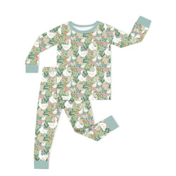 Daisy Goose Garden Meadow Floral Kids Two-Piece Pajama Set