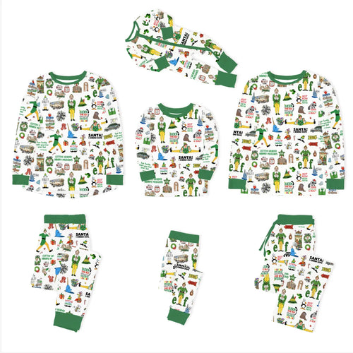 Bear's & Mother's Bear Purple Bamboo Family مطابقة البيجامات