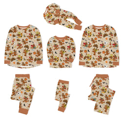 Halloween Mystery Great Dane Dog Pumpkin Bamboo Family Matching Pajamas