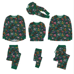 Christmas Colorful Truck Ride Game Bamboo Family Matching Pajamas