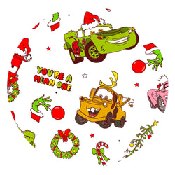 Christmas Cartoon Car Bamboo Family Matching Pajamas