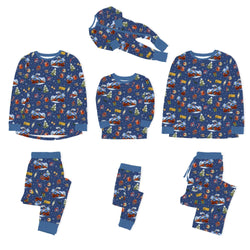 Christmas Snowy Train Adventure and Gift Bamboo Family Matching Pajamas
