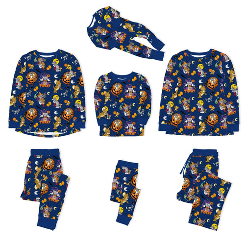 Halloween Cat And Mouse Bamboo Family Matching Pajamas