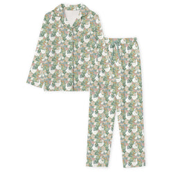 Daisy Goose Garden Meadow Floral Print Bamboo Women's Pajamas Set