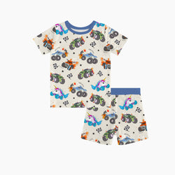 Monster Jam Truck Kids Bamboo Short Two-Piece Pajama Set