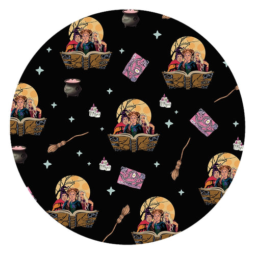 Halloween Witch Sisters Magic Book Bamboo Family Matching Pajamas
