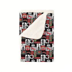 Halloween Spooky Skate Patchwork Bamboo Blanket