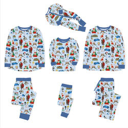 Bear's & Mother's Bear Purple Bamboo Family مطابقة البيجامات