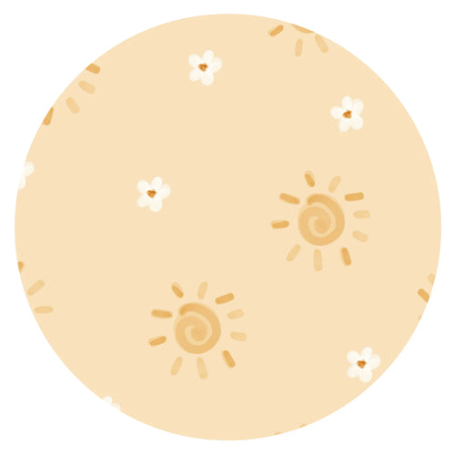 Golden Sunshine and Bloom Kids Bamboo Short Two-Piece Pajama Set