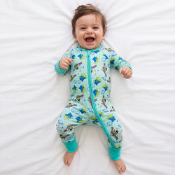 Toy Club Planet Bamboo Zipper Romper Pajamas