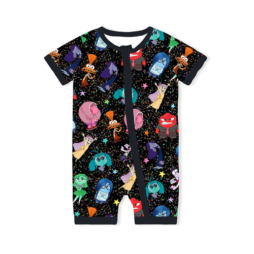 Brain Friend Baby Bamboo Short Zipper Romper Pajamas