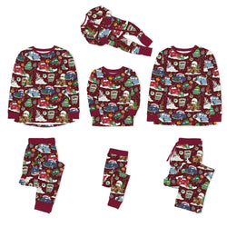 Christmas Car Snow Bamboo Family Matching Pajamas