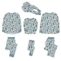 Halloween Starry Night Ghost Friends Bamboo Family Matching Pajamas