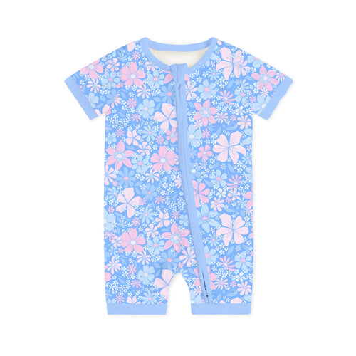 Spring Petal Party Short Bamboo Zippy Baby Romper