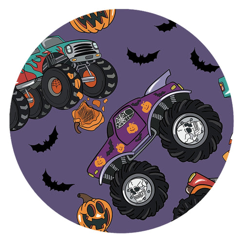 Halloween Truck Pumpkin Skull Kids Bamboo Two-Piece Pajama Set