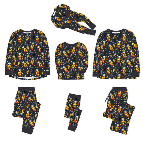 Halloween Little Yellow Raincoat Adventure Bamboo Family Matching Pajamas