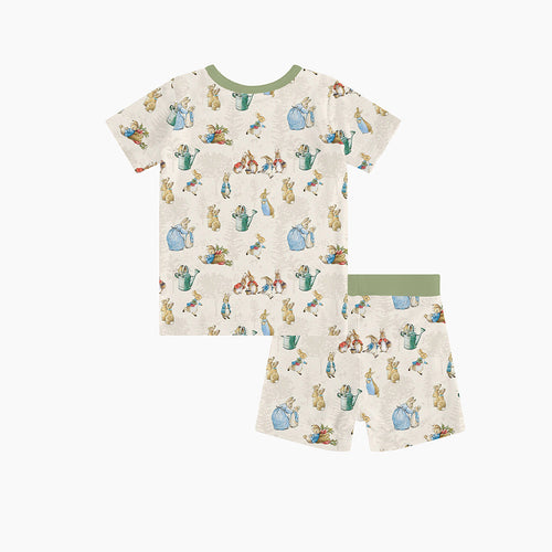 FancyPrince Easter Rabbit Carrot Kids Bamboo Short Two-Piece Pajama Set