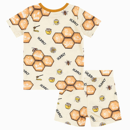 Buzzing Comfot Honey Sweet Bee Bamboo Short Set