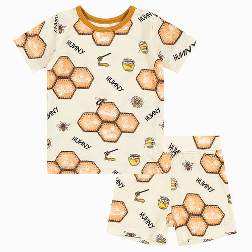 Buzzing Comfot Honey Sweet Bee Bamboo Short Set