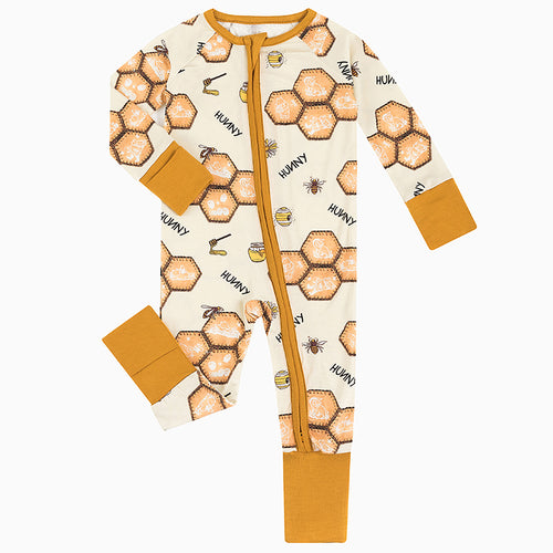 Honey Sweet Bee Bamboo Viscose Zippy Soft & Cozy Sleepwear for Babies