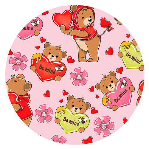 Valentine Wishes and Bear Hugs Love Bamboo Zipper Romper Pajamas