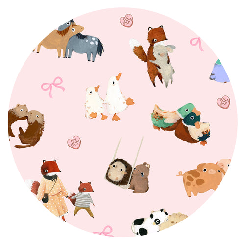 Mother's Day I Love Mom Kids Bamboo Short Two-Piece Pajama Set