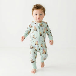 Classic Bear Bamboo Zippy Baby Romper