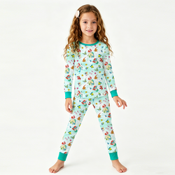 Mermaid Ocean Life Kids Bamboo Two-Piece Pajama Set