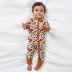 Car Club Bamboo Zipper Romper Pajamas