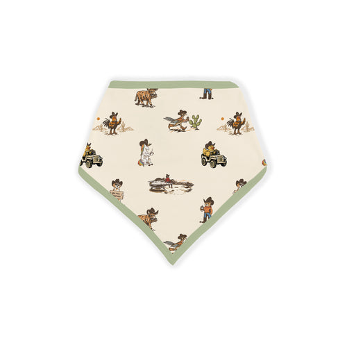 Yeehaw Critters Sage Bamboo Baby Bib
