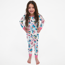 Easter Monster Bunny Egg Kid Bamboo Two-Piece Pajama Set