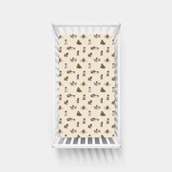 Yeehaw Critters Sage Bamboo Fitted Crib Sheet